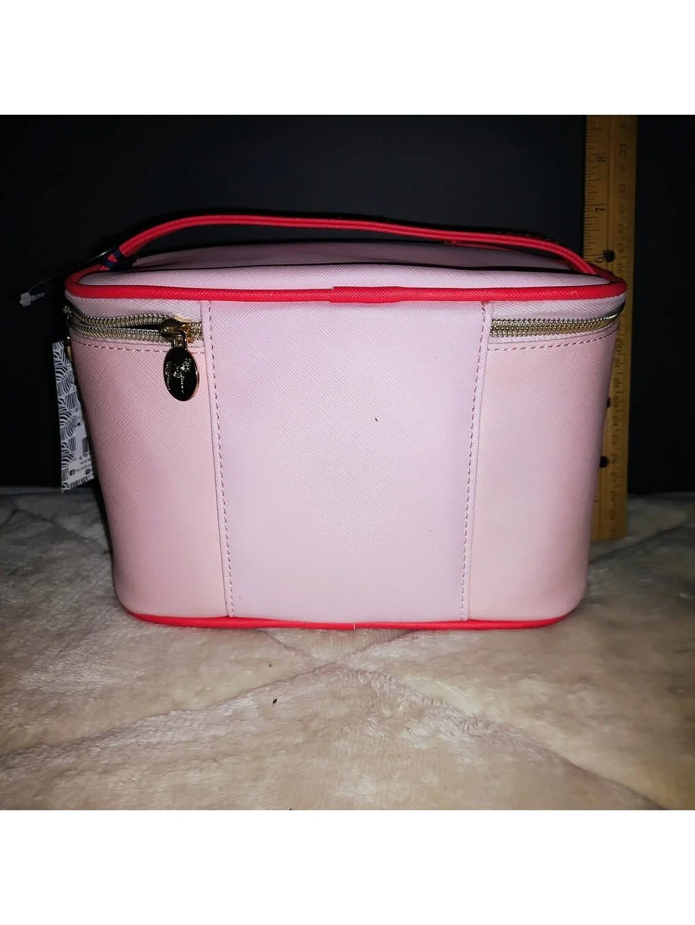 NWT Dabney Lee Pink On Pink / Rainbow Makeup Cosmetic Bag 